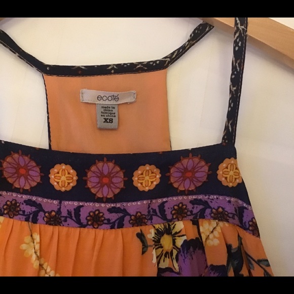 Ecote (Urban Outfitters) Orange Floral Dress - Picture 5 of 8
